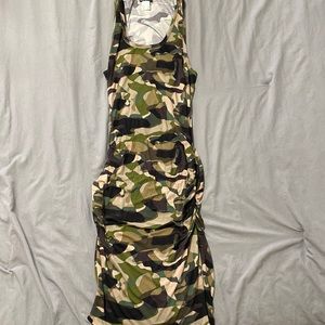 Venus Ruched Camo Dress Size M